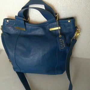 Steve Madden Leather Royal Blue Medium Satchel